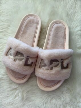 New! APL Shearling Slide in Pale Pink